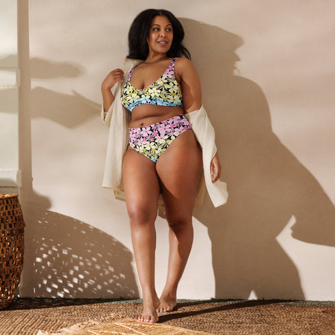 Pansexual Pride Aloha High-Waisted Bikini